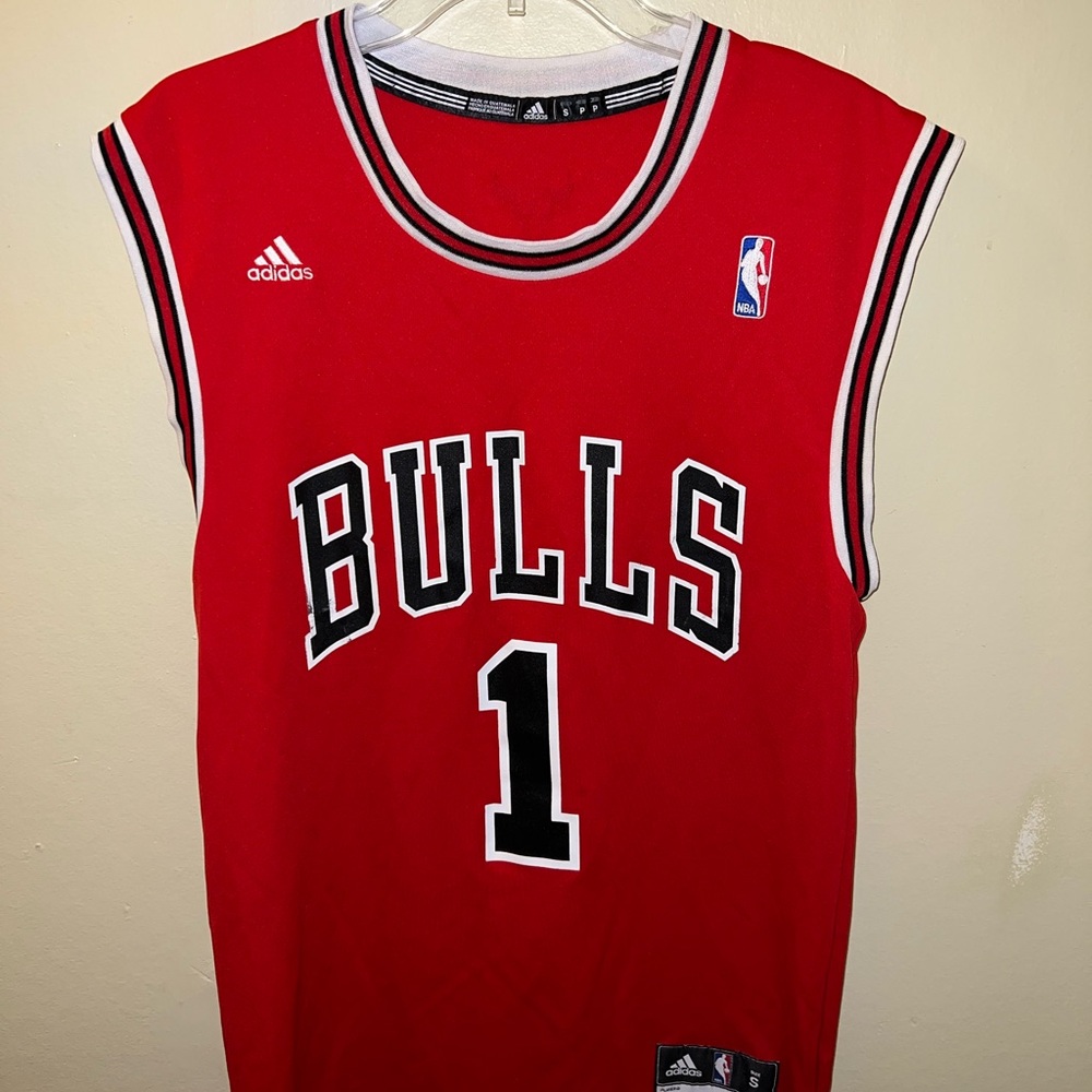 Adidas Bulls Red Jersey with Number 1